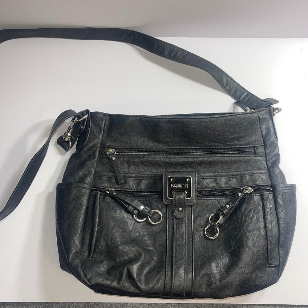 Rossettt Womens Purse Shoulder Strap Black Bag